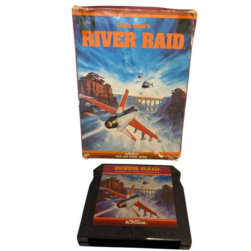 River Raid Atari 5200 Activision Shaw Vintage Video Game with Box FZ-002-04